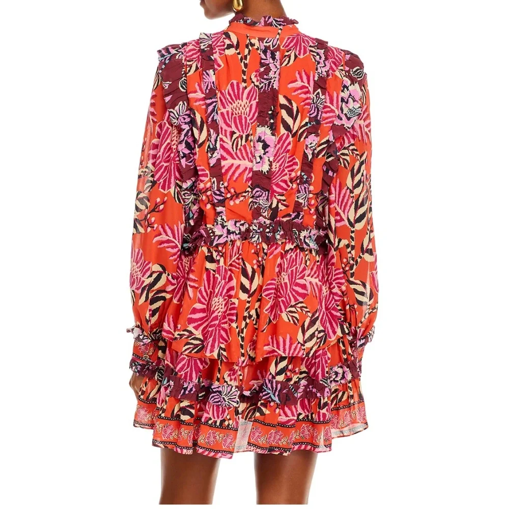 NWT | FARM Rio Rio Ruffled Tiered Mini Dress | Size XL - Picture 5 of 8